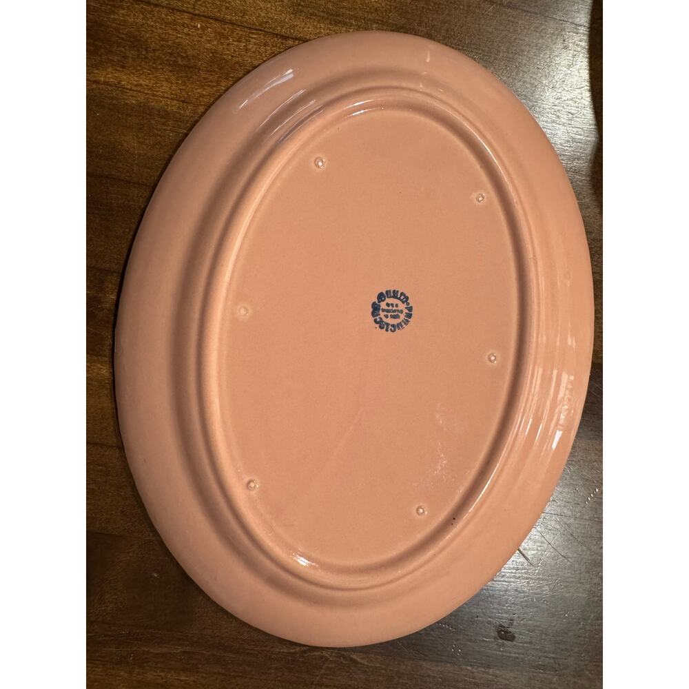 Franciscan Coronado Oval Serving Platter Gloss Coral  13"